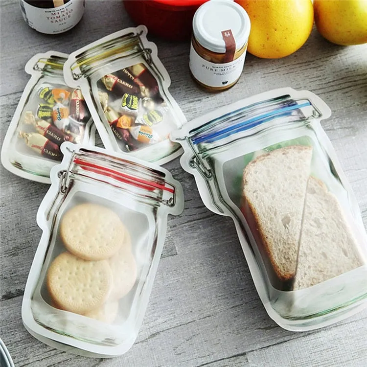 Reusable Mason Jar Zipper Bags - EcoSeal