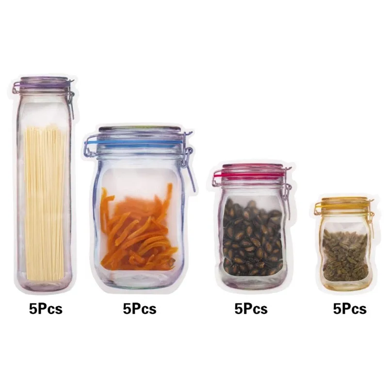 Reusable Mason Jar Zipper Bags - EcoSeal