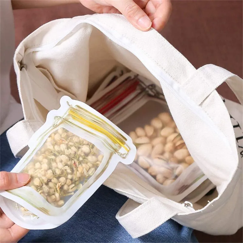 Reusable Mason Jar Zipper Bags - EcoSeal