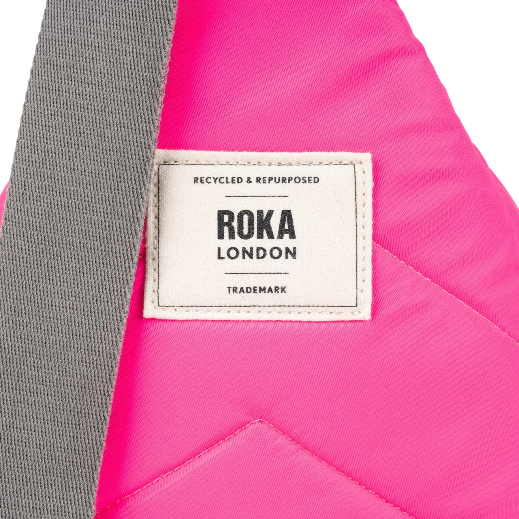 ROKA Willesden B Neon Pink Recycled Nylon Crossbody Bag