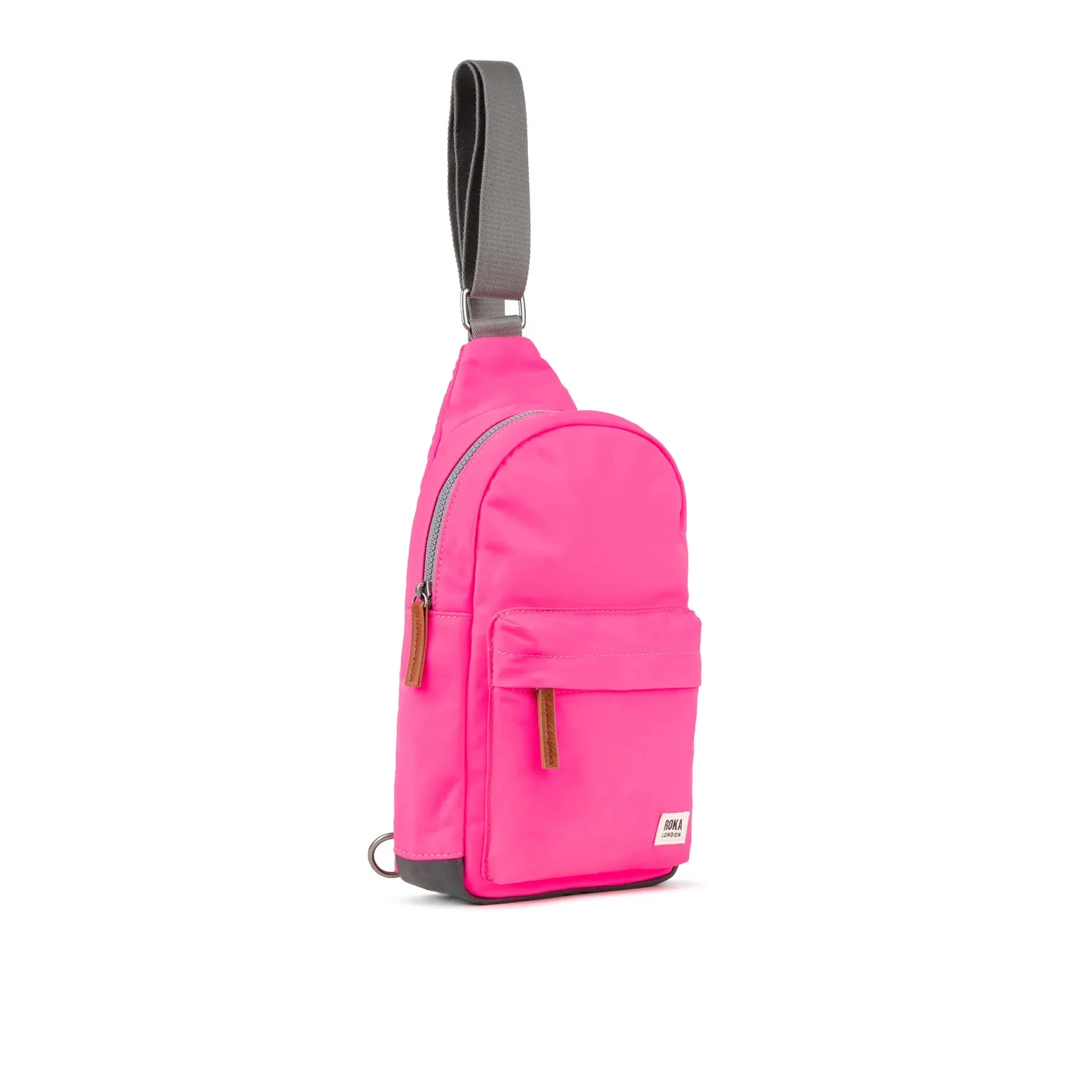 ROKA Willesden B Neon Pink Recycled Nylon Crossbody Bag