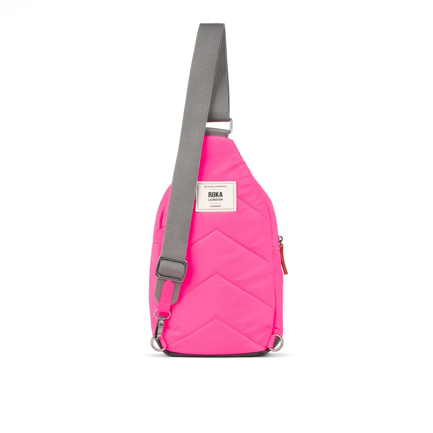 ROKA Willesden B Neon Pink Recycled Nylon Crossbody Bag