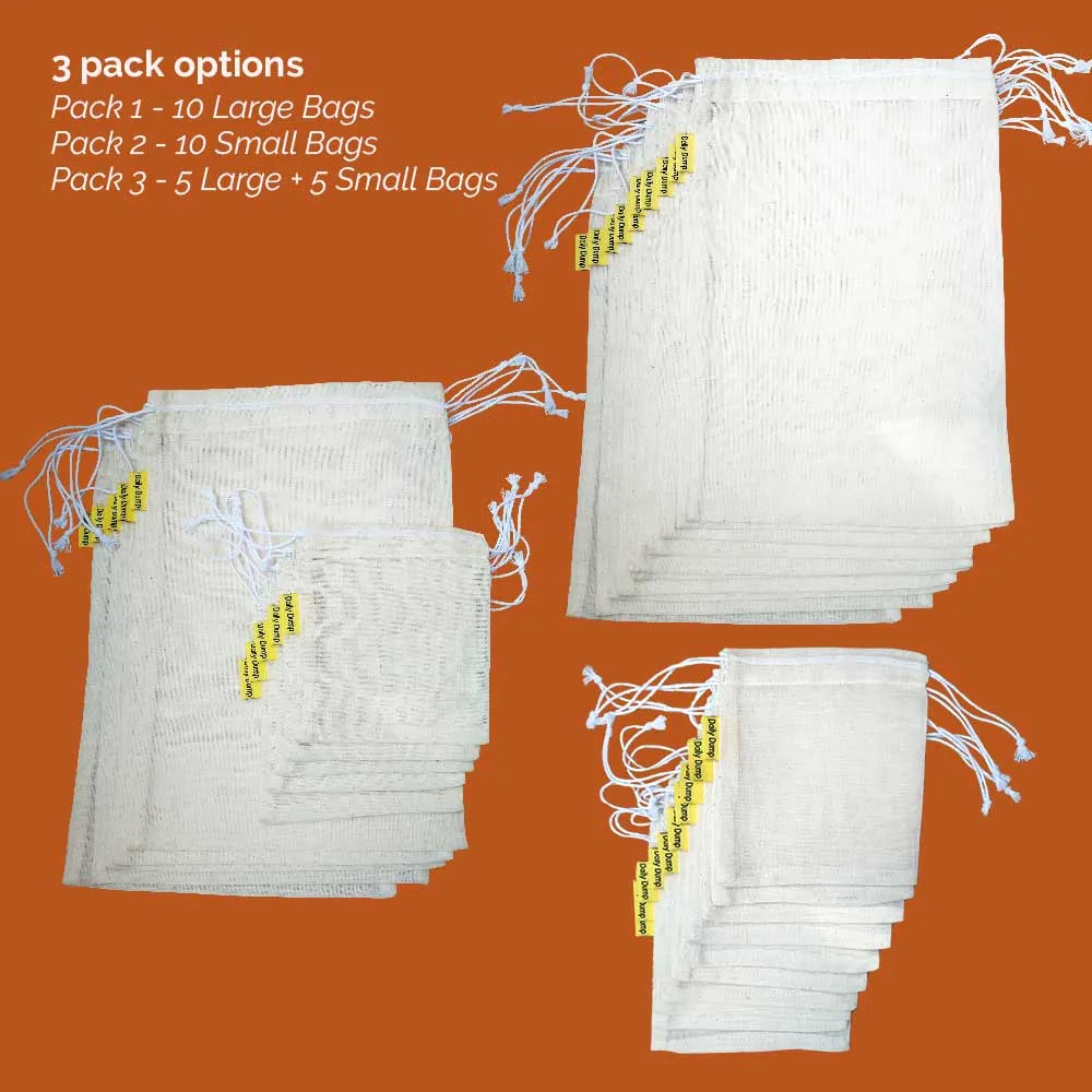 Sensible Kora Bags | set of 10 reusable cloth bags for shopping