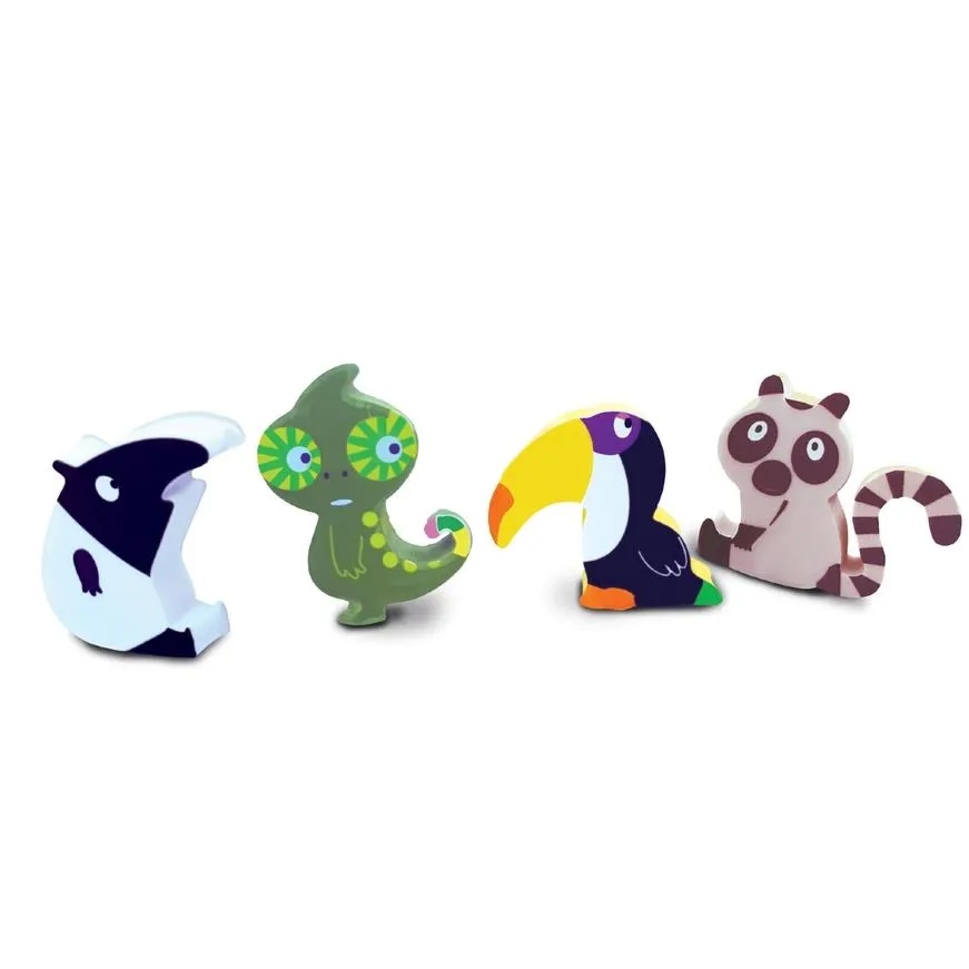 The Piggy Story Eraser Set - Happy Rainforest