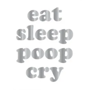 Up Town Baby Ub Foil Eat Sleep Poop/I Roll