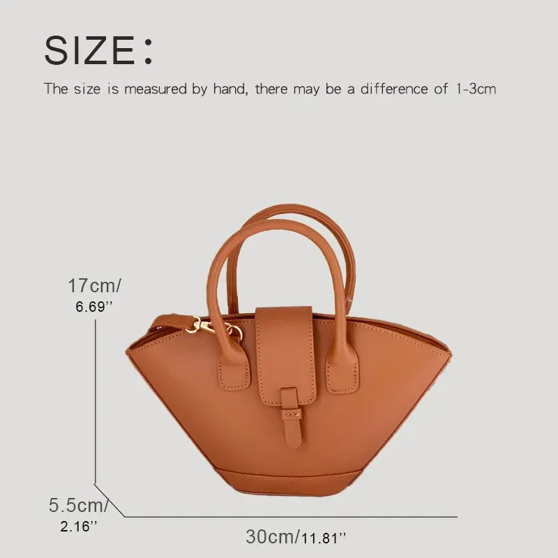Vintage Faux Leather Shell Bag