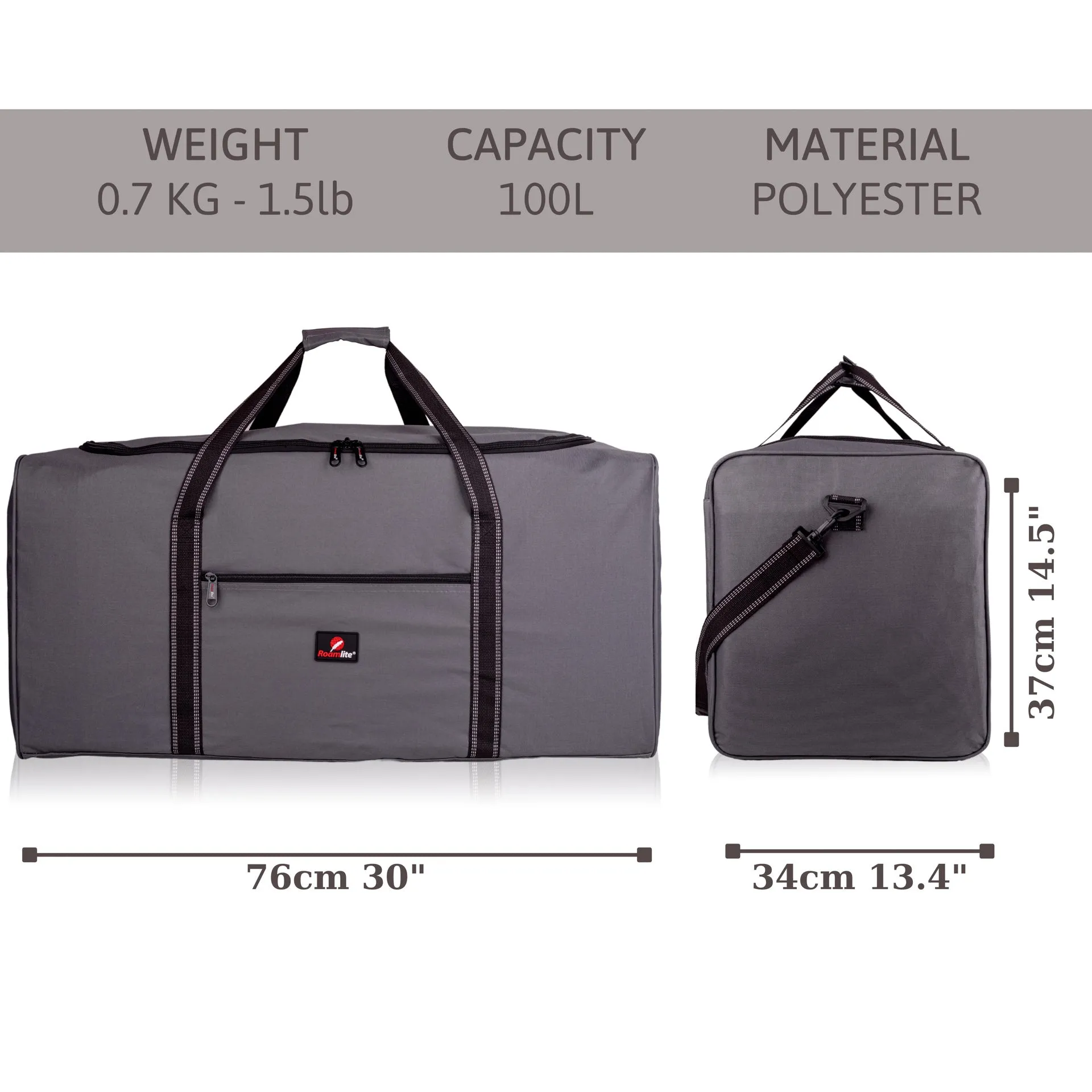 XXL Extra Large Travel Holdall, 100L Cargo Bag, Storage Laundry Duffle R30