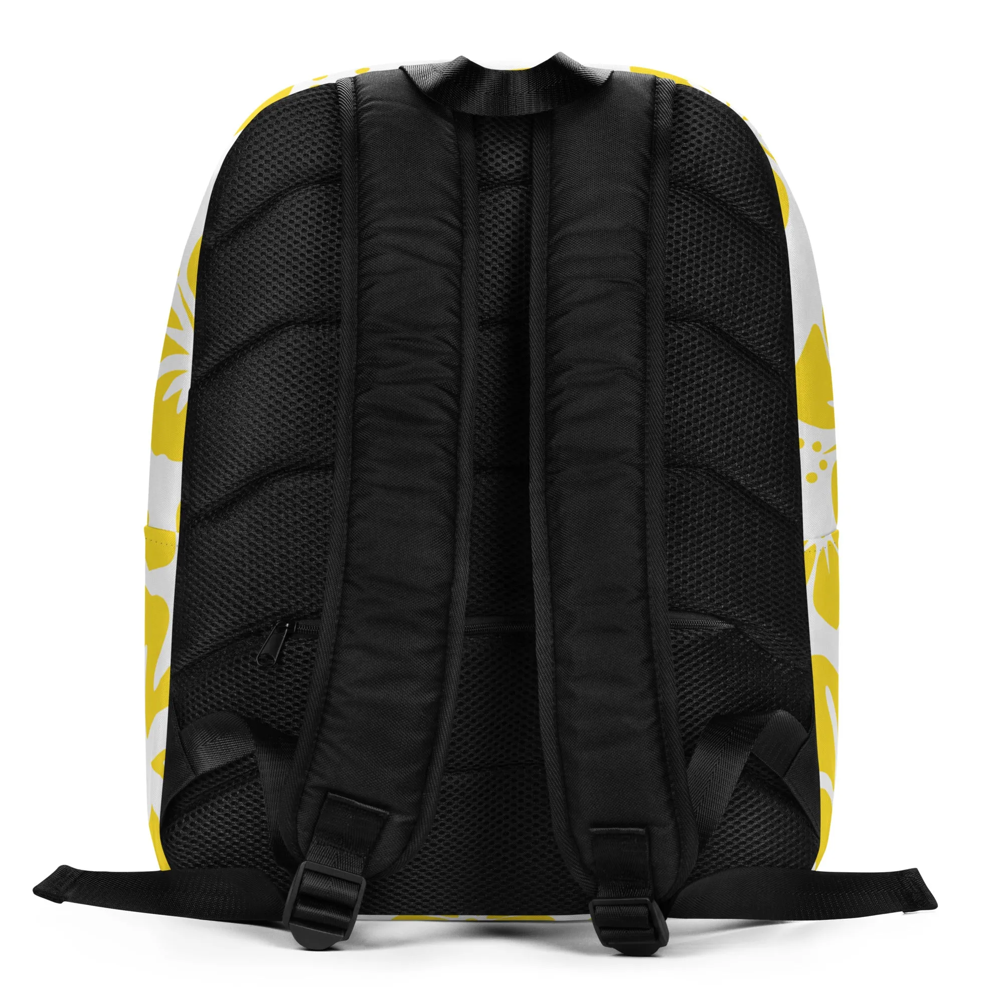 Yellow and White Hawaiian Print Backpack