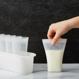 Zip Top Breast Milk Bag Set   Freezer Tray